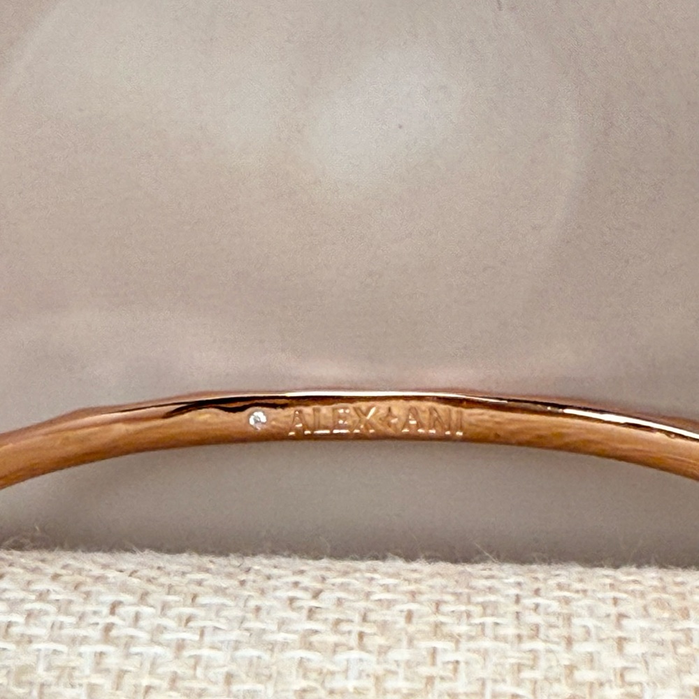 Alex and Ani Rose Gold Faceted Hook Tension Bracelet - Picture 4 of 4